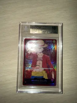 BGS 10 - Super Pre-Release - Monkey D Luffy Leader ST01-001 - One Piece - Image 3