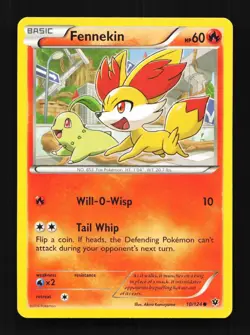 Fennekin 10/124 LP Fates Collide English Pokemon Card TCG - Image 1