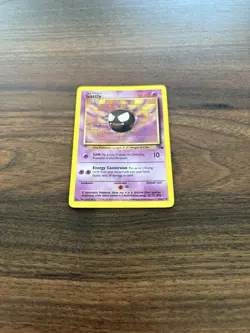 Unlimited Fossil Gastly 33/62 Pokemon Card WOTC Vintage LP - Image 2