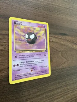 Unlimited Fossil Gastly 33/62 Pokemon Card WOTC Vintage LP - Image 3