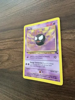 Unlimited Fossil Gastly 33/62 Pokemon Card WOTC Vintage LP - Image 4