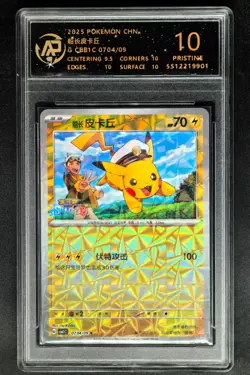 2025 Pokemon Cards CHN. Captain Pikachu 0704/09 RPA 10 (SAME AS PSA 10) - Image 1