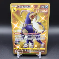 Houndoom Single Strike Gold Secret Rare 179/163 Battle Styles (NM) Pokemon Card - Image 1