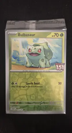 Pokemon TCG Bulbasaur 001/165 Best Buy Stamped Promo Card Pokemon SV 151 SEALED - Image 1