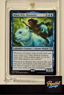 Minn Wily Illusionist RARE GNOME #16 Commander Adventures Forgotten Realms Magic - Image 1