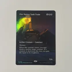 MTG - Fire Nation Tank Train - 0025 Foil (Borderless) Avatar TLE - NM - Image 1