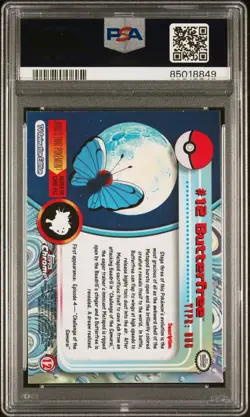 Butterfree #12 - 2000 Topps Chrome Pokemon TV Card - PSA 9 Mint - Image 3