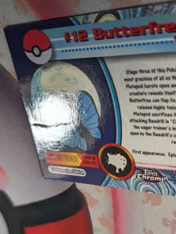 Pokemon 2000 Topps Chrome Butterfree #12 HP TV Series 1 Holo - Image 3