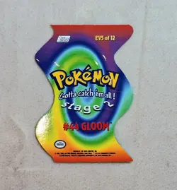 Pokemon TV Series 2 Topps - Die-Cut Embossed Card #44 Gloom EV5 TV Animation - Image 3