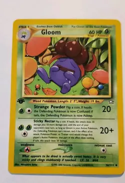 GLOOM 36/111 - 1ST EDITION - Neo Genesis - VINTAGE WOTC Pokemon Card - Image 1
