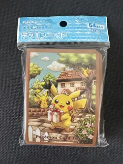 Pokemon Center Pikachu Card Sleeves 64pcs 66x92mm Japan 2023 - Image 1
