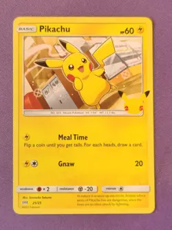 Pikachu #25 Non-Holo McDonalds 25th Anniversary 2021 Pokemon TCG NM - Image 1