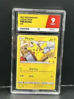 Pikachu 25/25 2021 McDonald’s Collection 25th Anniversary Pokemon TCG ACE 9 Mint - Image 1