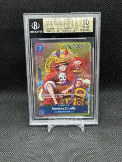 BGS 10 PRISTINE Monkey D. Luffy King One Piece Foil Convention Promo P-043 - Image 1