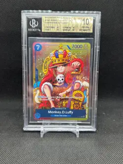 BGS 10 PRISTINE Monkey D. Luffy King One Piece Foil Convention Promo P-043 - Image 1
