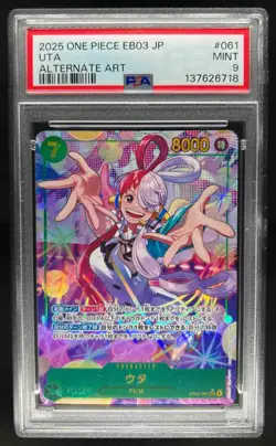 2025 One Piece Heroines Edition Japanese Uta Alternate Art #EB03-034 PSA 9 - Image 1