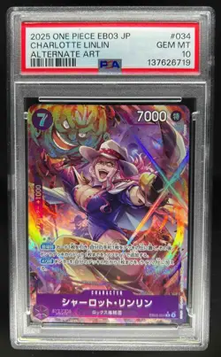 2025 One Piece Heroines Japanese Charlotte Linlin Alternate Art #EB03-034 PSA 10 - Image 1