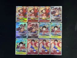 2024 One Piece TCG S-Chinese Monkey D. Luffy SR Super Rare Holo Lot*12 LU57 - Image 1