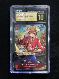 2022 One Piece JPN Monkey D. Luffy P-001 Promo Championship CGC10 PRISTINE IO35 - Image 1