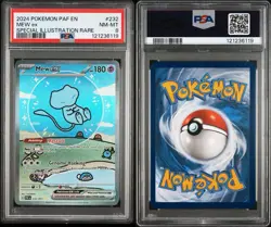 2024 POKEMON PAF EN-PALDEAN FATES SPECIAL ILLUSTRATION RARE #232 MEW EX PSA 8 - Image 3