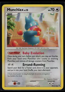 Munchlax 70/111 Rising Rivals Pokemon TCG LP - Image 1