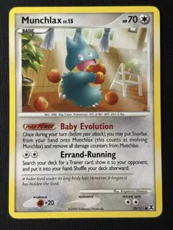 Pokemon Munchlax 70/111 Platinum Rising Rivals TCG Card - Image 1