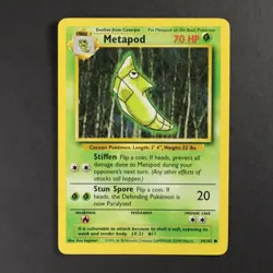 Metapod 54/102 Pokemon TCG Base Set Common/ Uncommon P-LP - Image 1