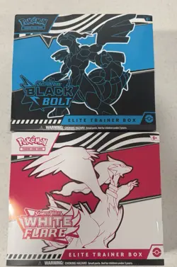 Pokemon Black Bolt & White Flare Elite Trainer Box ETB Set NEW/FACTORY SEALED - Image 1