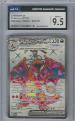 Charizard ex Black Star Promo #74 - Paldean Fates Pokemon - CGC MINT + 9.5 - Image 1