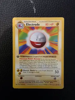 ⚡Electrode 21/102 1st Edition Shadowless Rare English Base Set Pokemon TCG VHP⚡ - Image 1