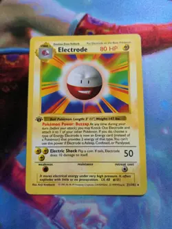 Electrode 21/102 1st Edition Shadowless Rare English Base Set Pokemon TCG DMG - Image 1