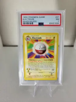 1999 WOTC Vintage Pokemon Card TCG Electrode 21/102 Base Set Shadowless PSA 7 - Image 1