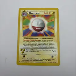 Pokemon TCG Electrode Card 21/102 Base Set Shadowless Rare - Image 1