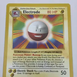 Pokemon TCG Electrode Card 21/102 Base Set Shadowless Rare - Image 3