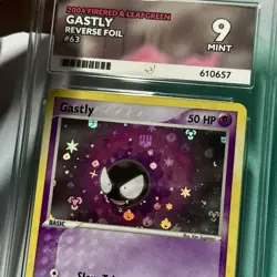 Pokemon TCG Gastly Reverse Holo EX FireRed & LeafGreen Card 63/112 - ACE 9 - Image 2