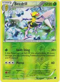 Beedrill 3/116 Plasma Freeze | Reverse Holo | NM | Pokemon Trading Card TCG - Image 1