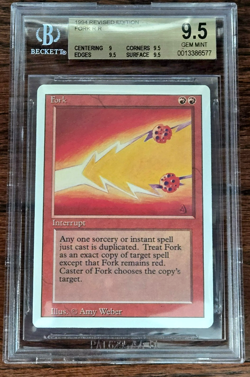 Fork BGS 9.5 GEM MINT - Revised 3rd Edition MTG - RL Iconic Rare Amy Weber - Image 1