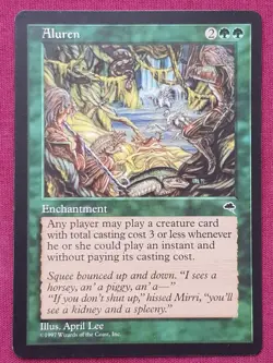 Magic The Gathering TEMPEST ALUREN green card MTG - Image 1