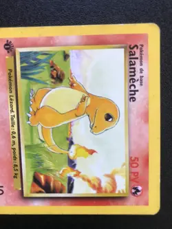 French Charmander 46/102 Salameche Base set 1st Edition Pokemon card MP - Image 2