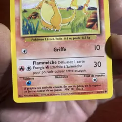 Pokemon SALAMECHE Charmander 46/102 FRENCH Base Set - Never Played NM/M c396 - Image 3