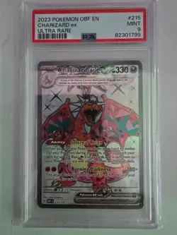 2023 Pokemon Obsidian Flames Charizard ex Special Illustration Rare #215 PSA 9 M - Image 1