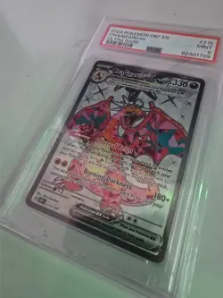 2023 Pokemon Obsidian Flames Charizard ex Special Illustration Rare #215 PSA 9 M - Image 3