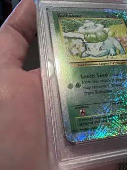 PSA 8 Pokemon 2002 Legendary Collection Reverse Foil Bulbasaur #68 (Print Line) - Image 3