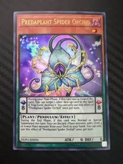 Yugioh Predaplant Spider Orchid DUPO-EN035 Ultra Rare Unlimited NM - Image 1