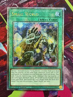 Yugioh Small World RA01-EN067 Quarter Century Secret Rare NM - Image 1