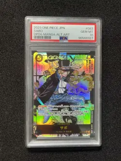 2023 One Piece Japanese Manga Alt Art OP04-083 SR Sabo PSA 10 WO23 - Image 1