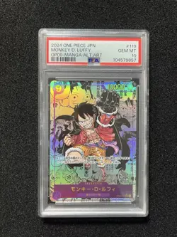 2024 One Piece Japanese Manga Alt Art OP09-119 Monkey D. Luffy PSA 10 WO23 - Image 1