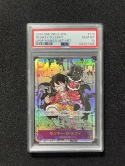 2024 One Piece Japanese Manga Alt Art OP09-119 Monkey D. Luffy PSA 10 WO23 - Image 1