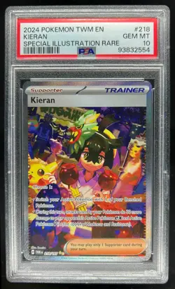 2024 Pokemon SV Twilight Masquerade TWM EN Kieran #218/167 PSA 10 - Image 1