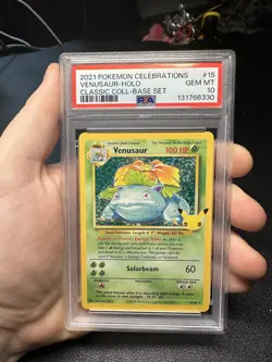 Pokemon PSA 10 GEM MINT Celebrations Venusaur 15/102 Classic Collection Holo - Image 1